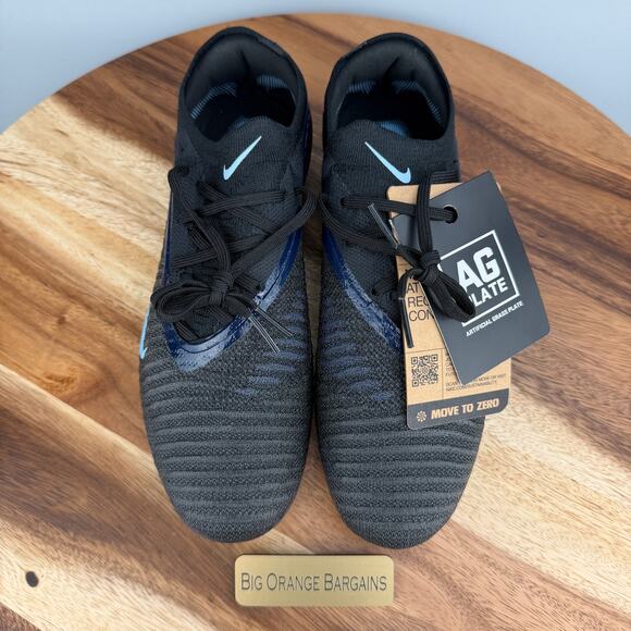 Nike Phantom 6 Low Elite AG-Pro Black Blue HQ2335 003 Men\'s Size 6.5 Soccer main image 7